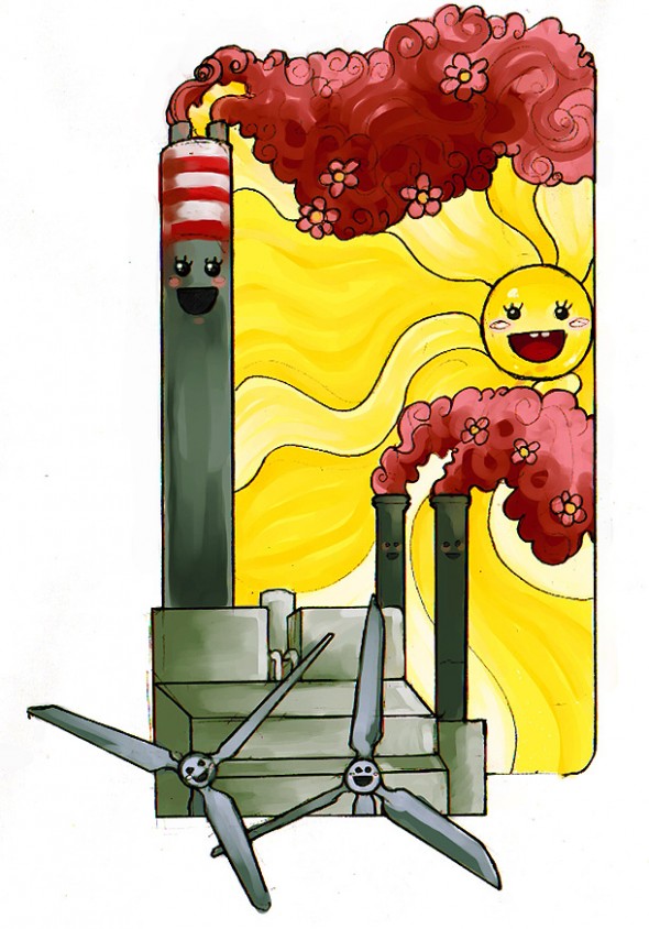 Last time I checked, Delimara wasn't being powered by sunshine and windmills. Illustration: Daniela Attard (Iella)