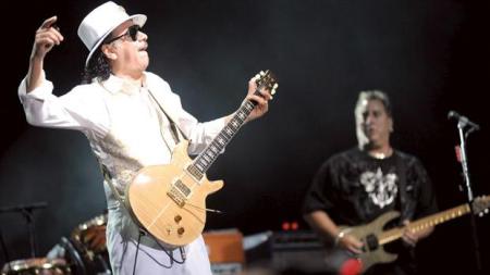 Guitar legend Carlos Santana caught in action by Matthew Mirabelli